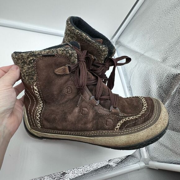 MERRELL Puffin Lace Mid Brown Suede PolarTec Women\'s Winter Boots Size 8 main image 10